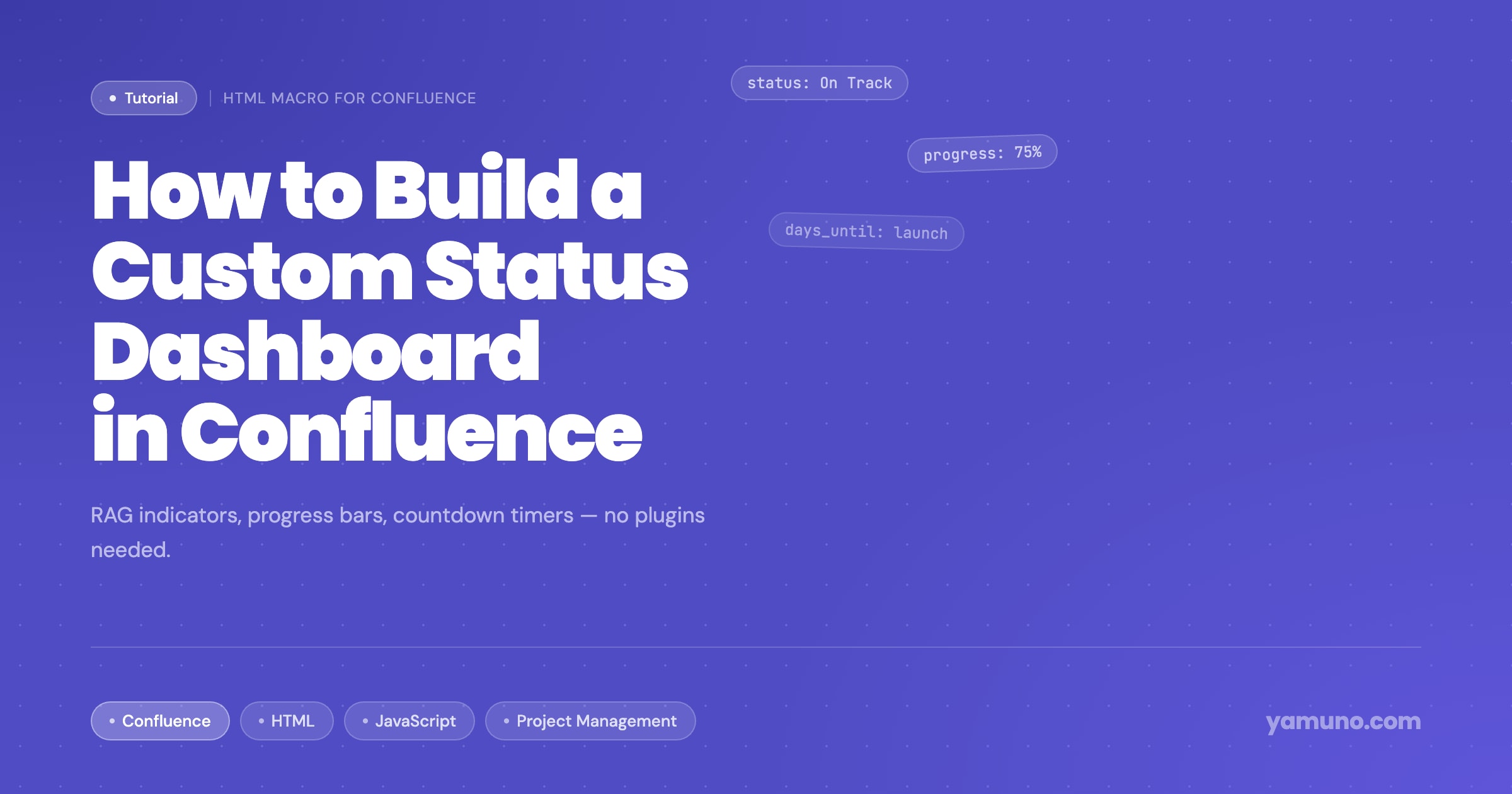 How to Build a Custom Status Dashboard in Confluence