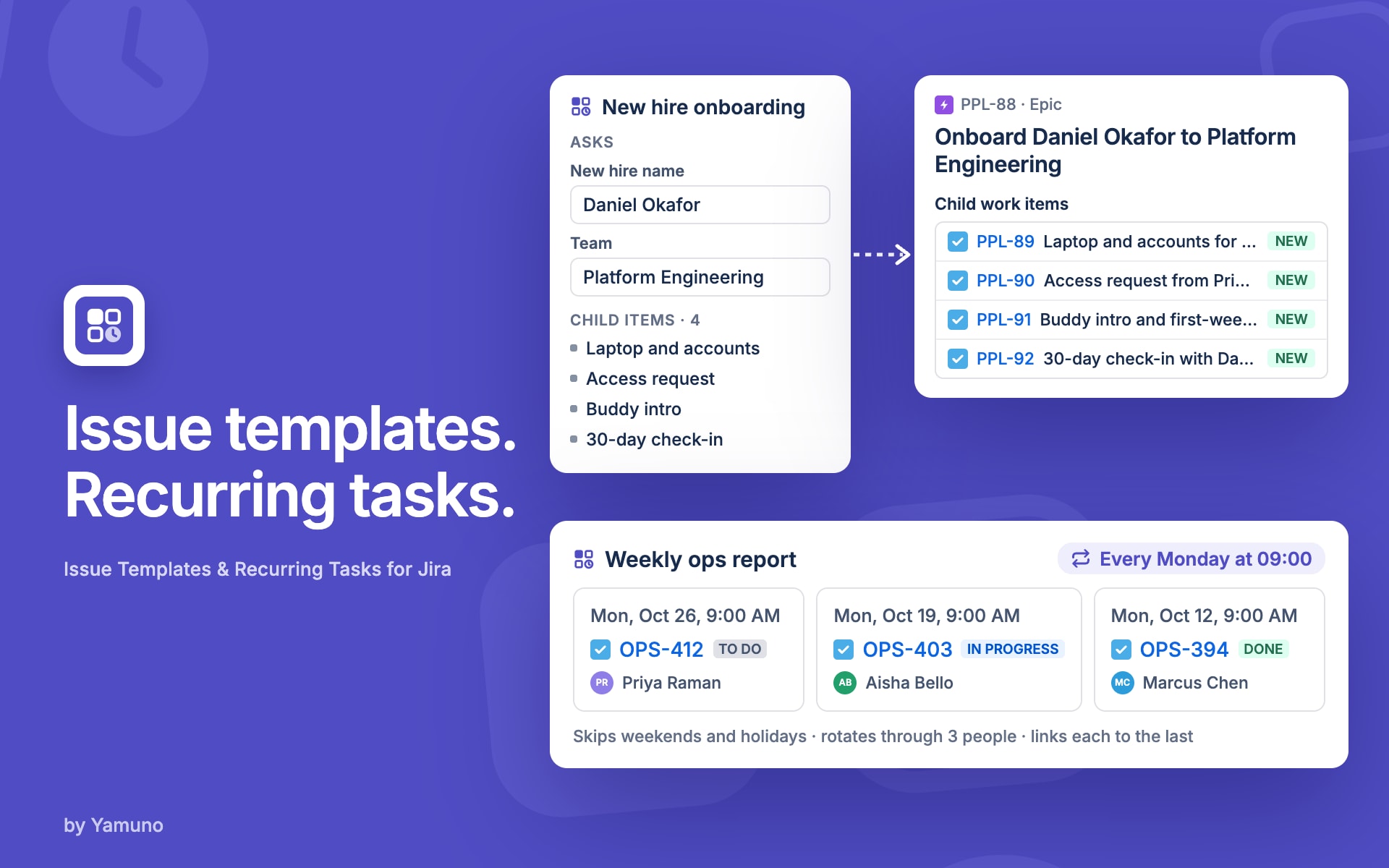 Issue Templates & Recurring Tasks for Jira