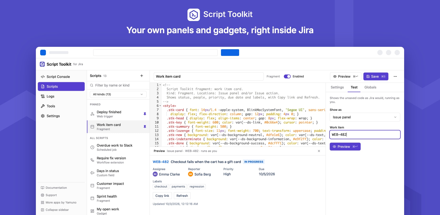 Script Toolkit for Jira